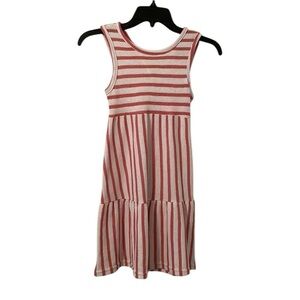 VINCE CAMUTO | Girl’s White/Pink Terry Sleeveless Back Bow Summer Dress‎ Size 6X